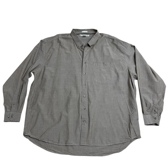DESTINATIONS AMERICAN IDENTITY SHIRT COTTON BAMBOO BUTTON DOWN MENS 3XL BROWN - Picture 1 of 8